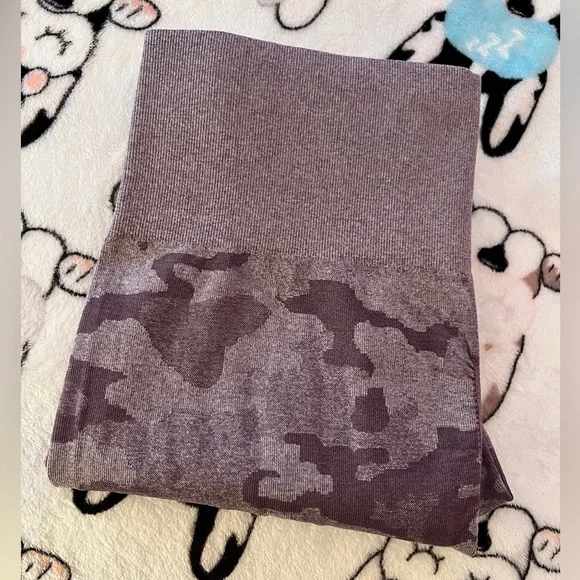 Purple Camouflage Women's Leggings - Picture 6 of 7